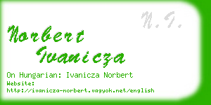 norbert ivanicza business card